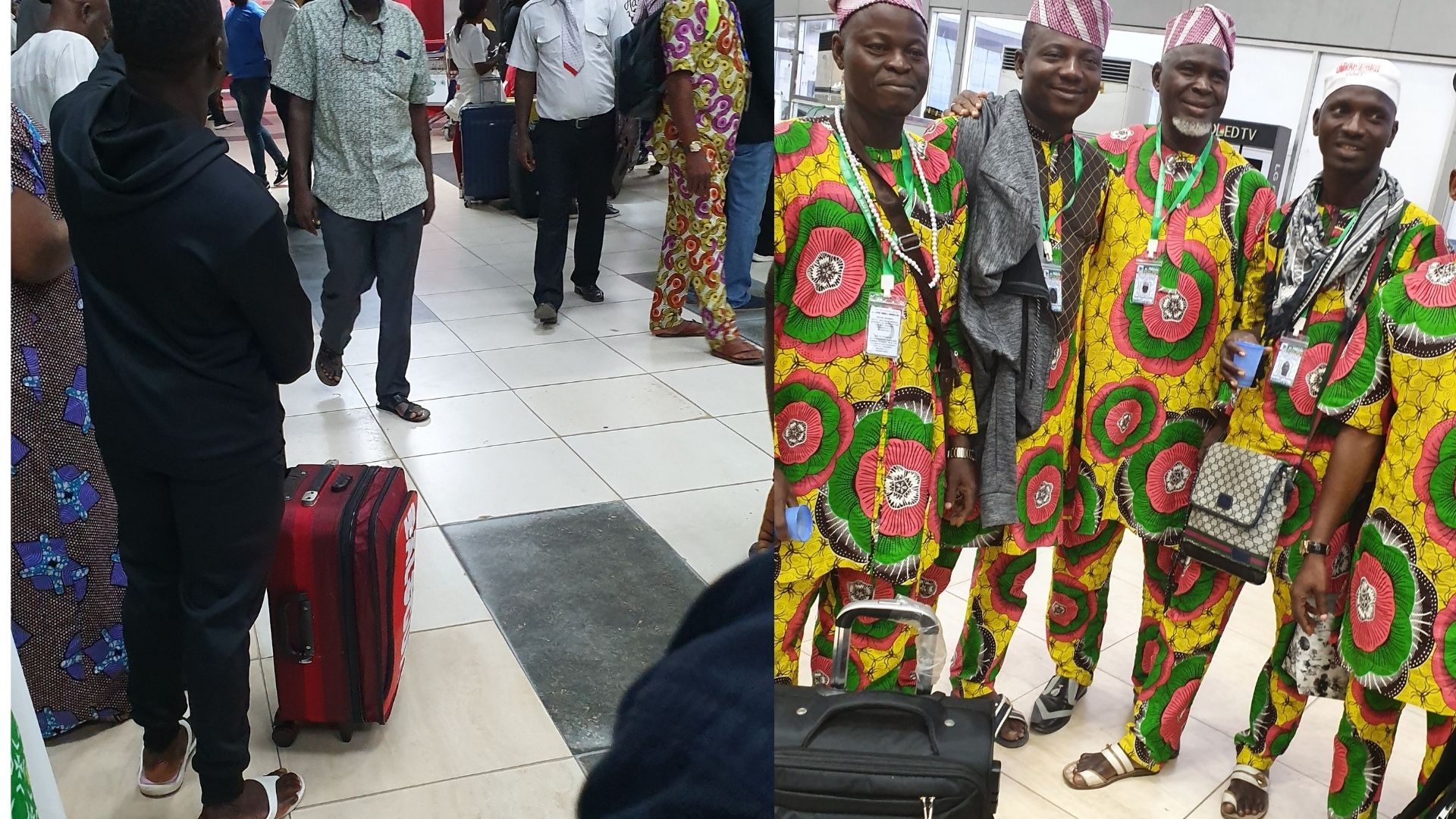 Pilgrims preparing to leave lagos Airport to Umrah by Al faozan Tours and Travels